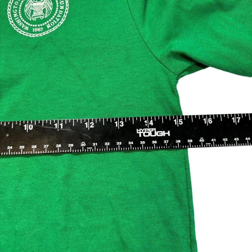 Vintage Velva Sheen‎ Polo Shirt Green Washington Workshop Foundation 1967 Small
